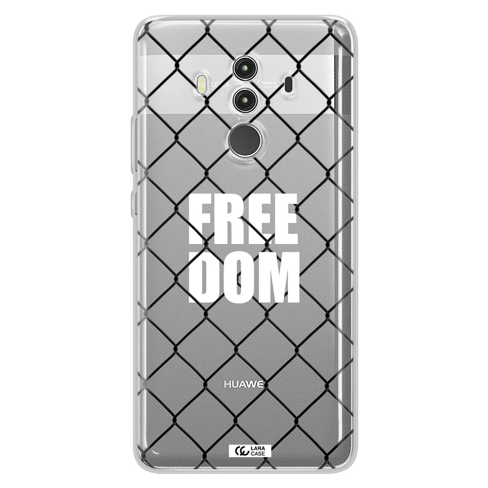 a close-up of a chain link fence Huawei Mate 10 Clear TPU Case