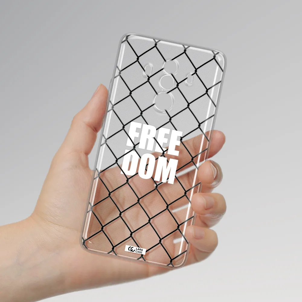 a close-up of a chain link fence Huawei Mate 10 Clear TPU Case