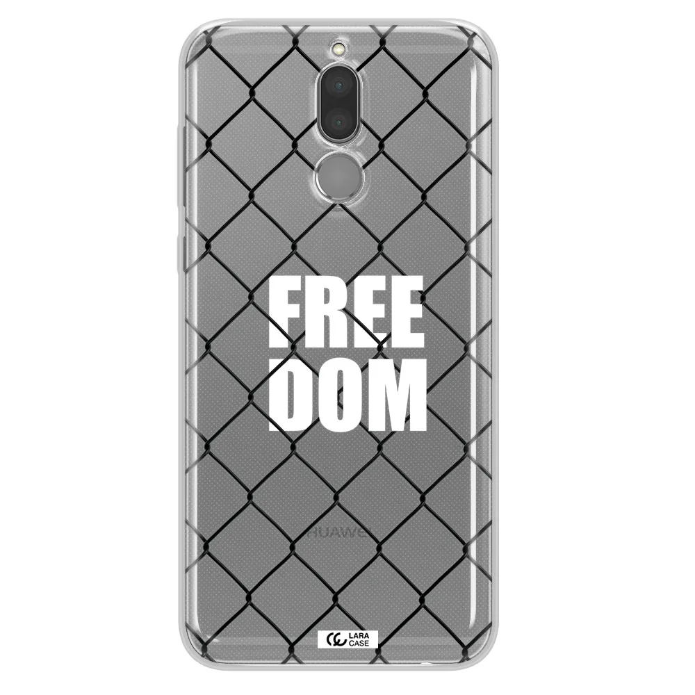 a close-up of a chain link fence Huawei Mate 10 Lite Clear TPU Case