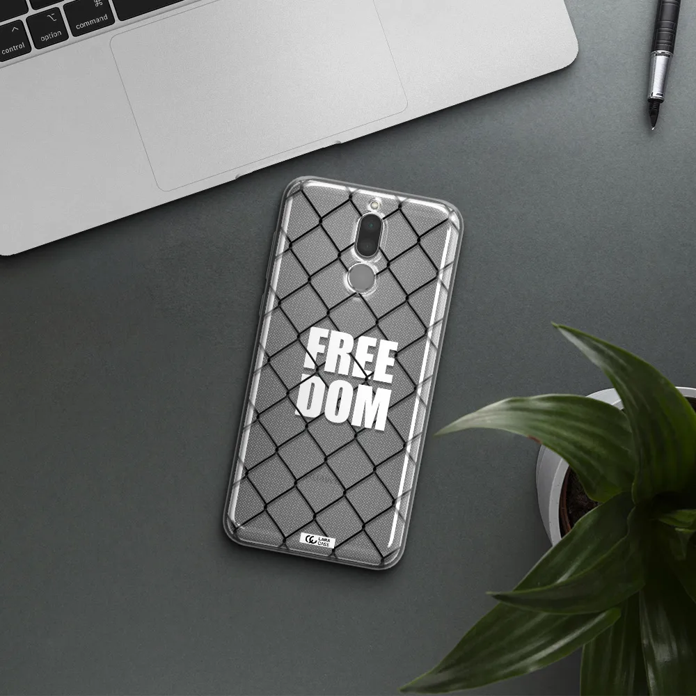 a close-up of a chain link fence Huawei Mate 10 Lite Clear TPU Case