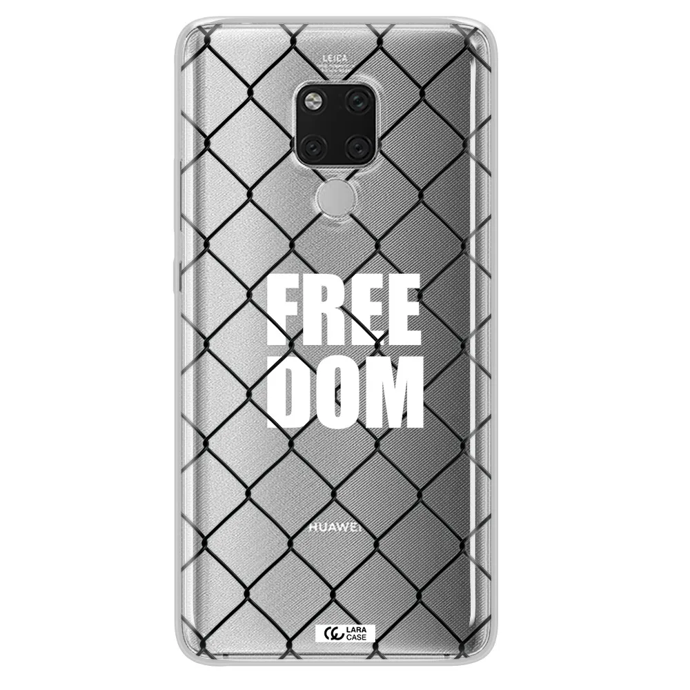 a close-up of a chain link fence Huawei Mate 20X Clear TPU Case