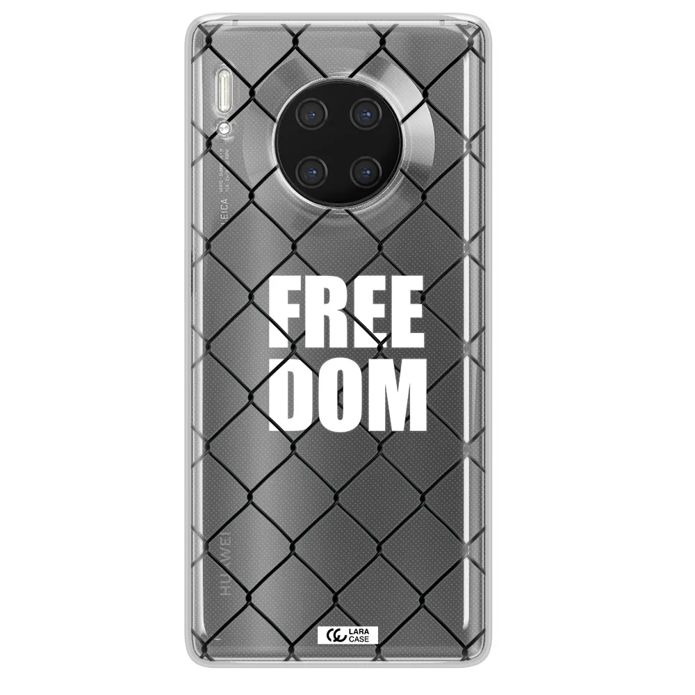 a close-up of a chain link fence Huawei Mate 30 Pro Clear TPU Case