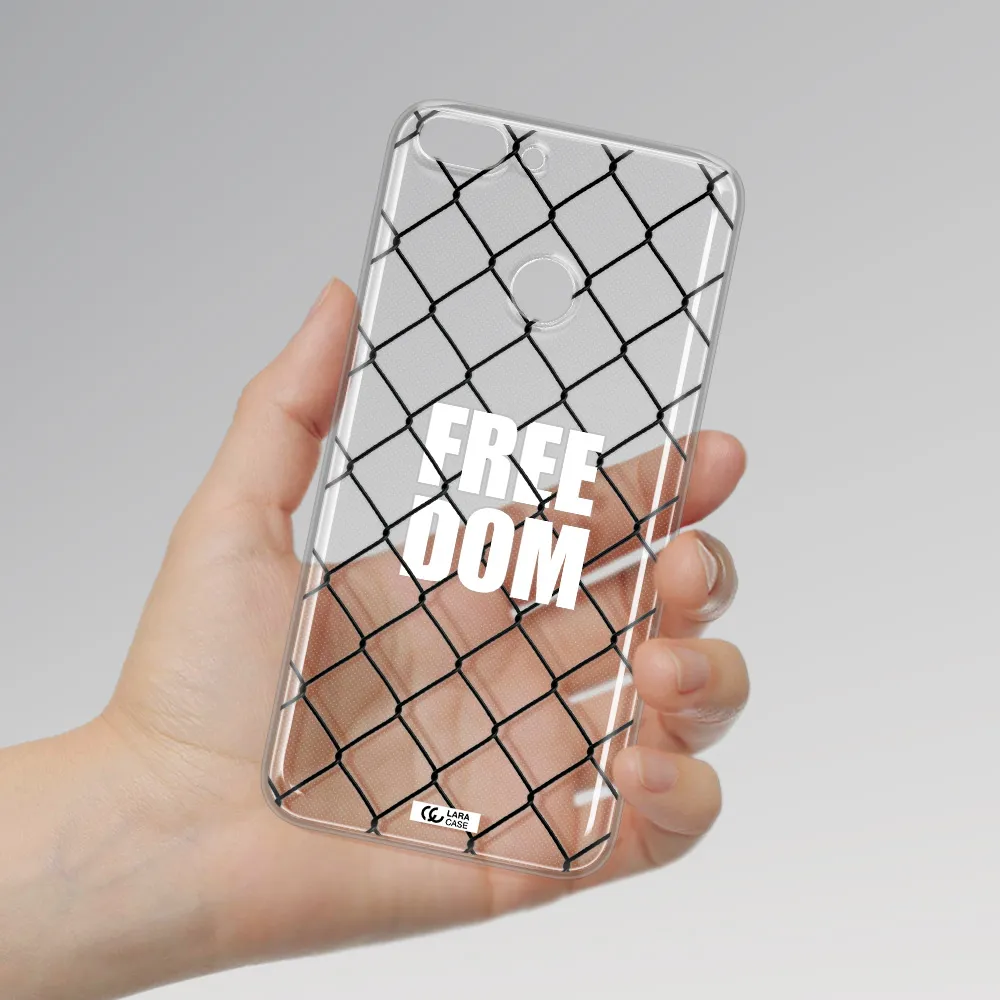 a close-up of a chain link fence Huawei P Smart Clear TPU Case