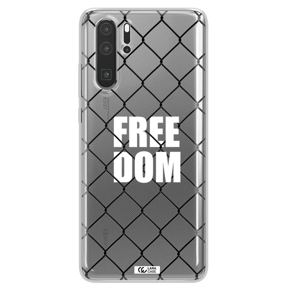 a close-up of a chain link fence Huawei P30 Pro Clear TPU Case