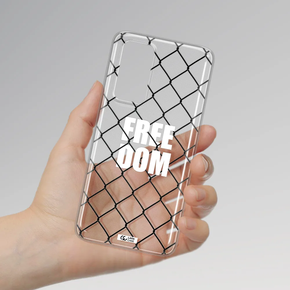 a close-up of a chain link fence Huawei P40 Clear TPU Case
