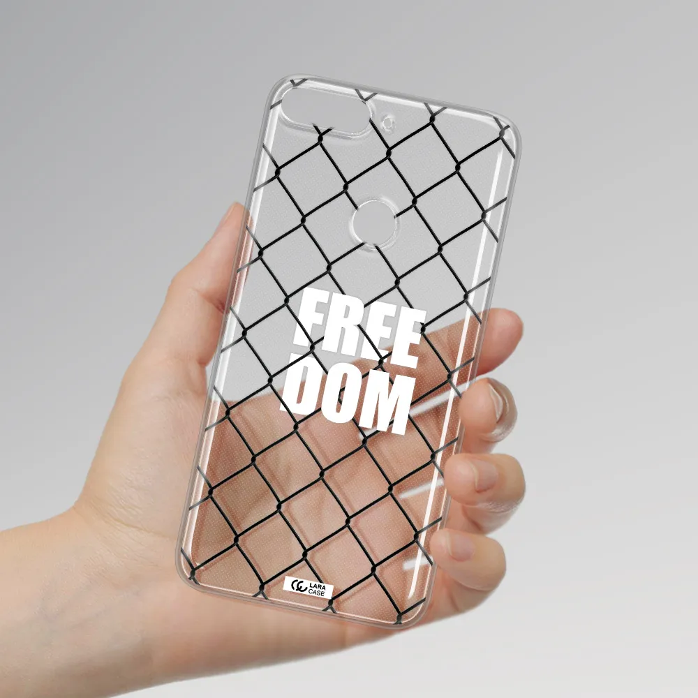 a close-up of a chain link fence Huawei Y7 Prime 2018 Clear TPU Case