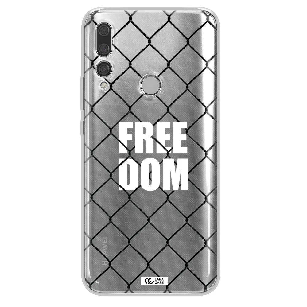 a close-up of a chain link fence Huawei Y9 Prime 2019 Clear TPU Case