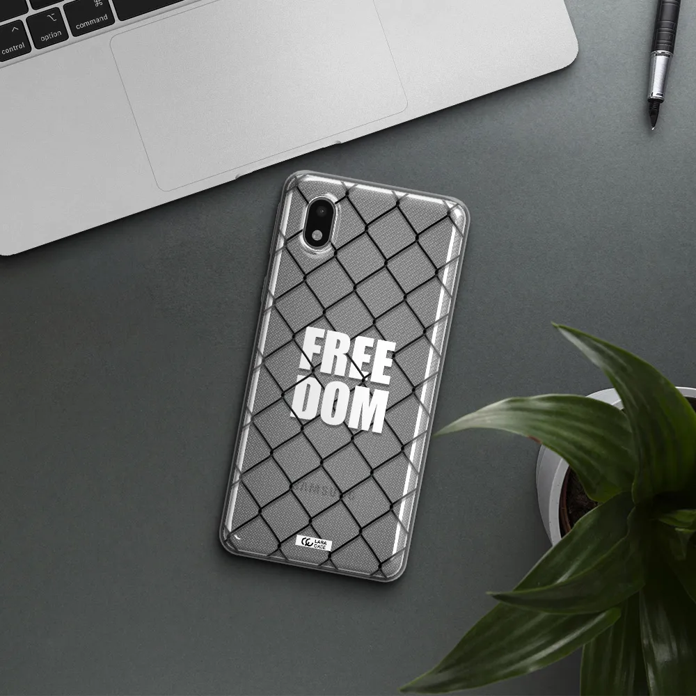 A Close-Up Of A Chain Link Fence Samsung A01 Core Clear Tpu Case