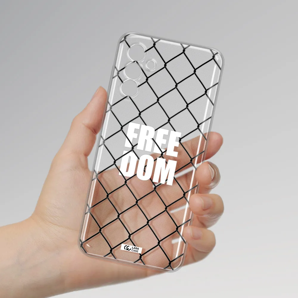 A Close-Up Of A Chain Link Fence Samsung A13 5G Clear Tpu Case