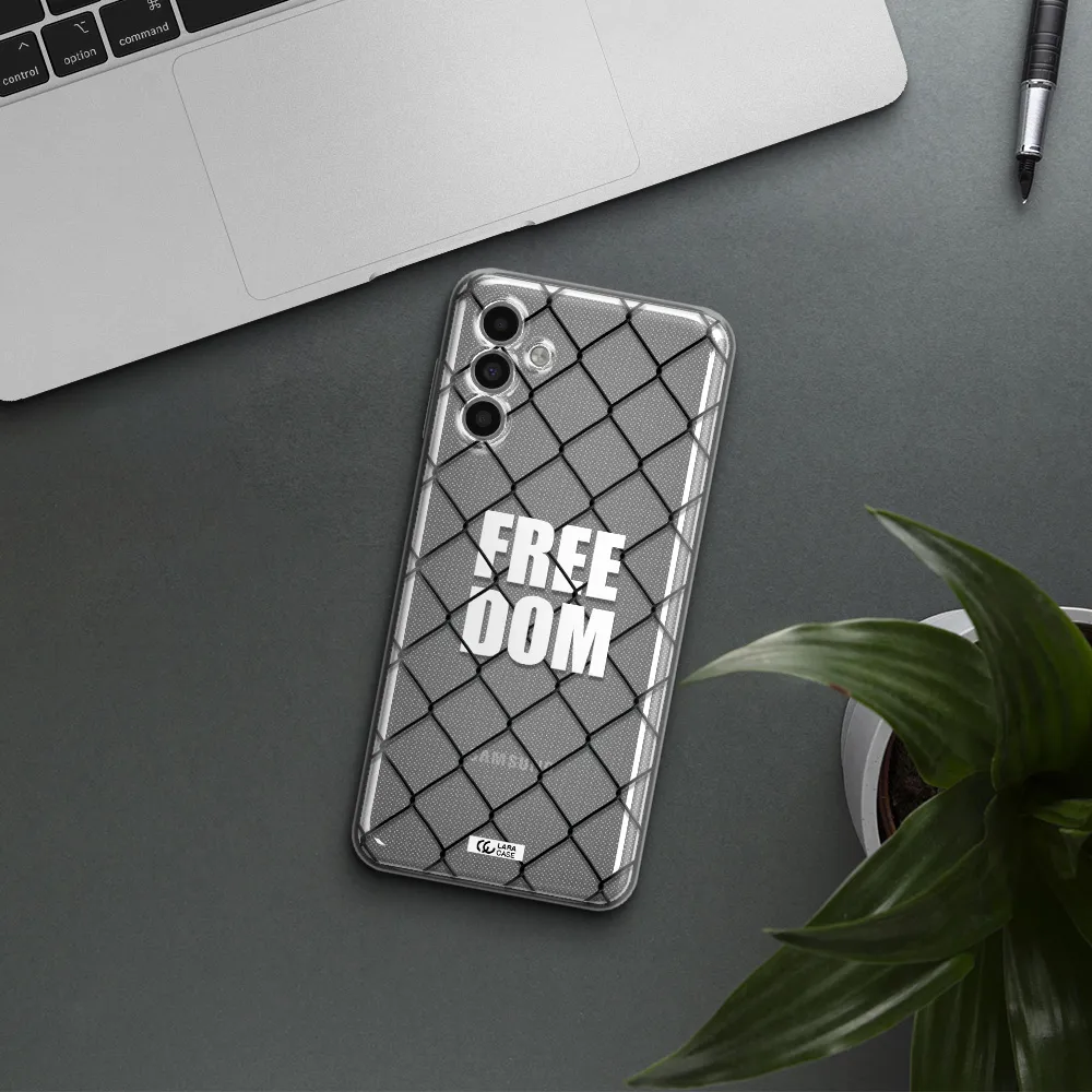 A Close-Up Of A Chain Link Fence Samsung A13 5G Clear Tpu Case