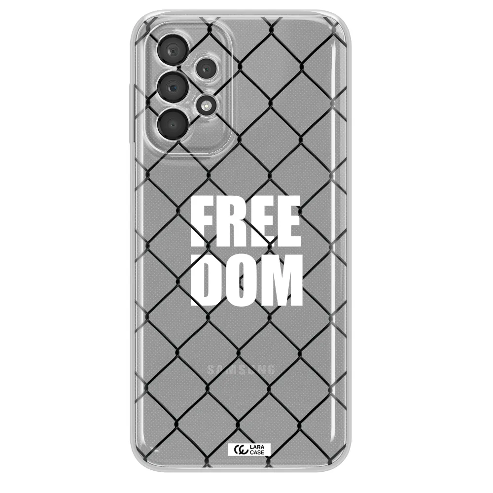 A Close-Up Of A Chain Link Fence Samsung A23 5G Clear Tpu Case