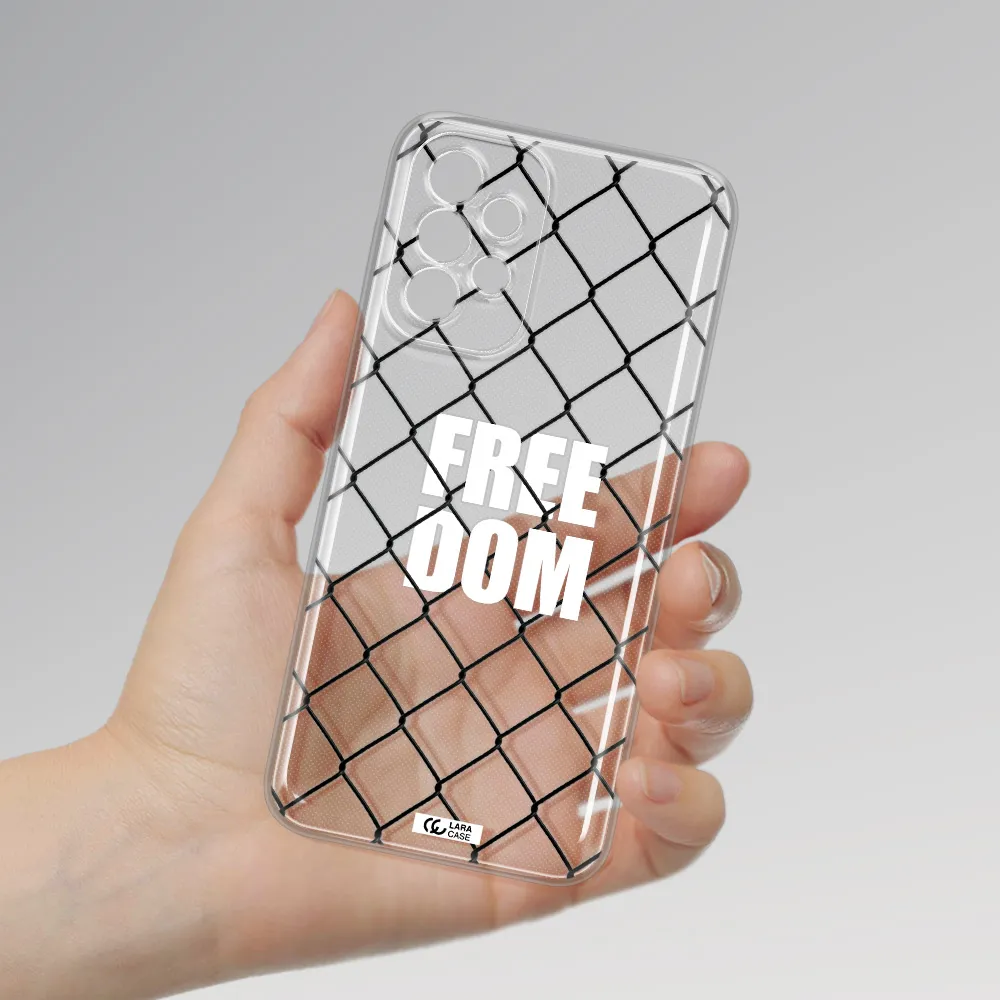 A Close-Up Of A Chain Link Fence Samsung A23 5G Clear Tpu Case