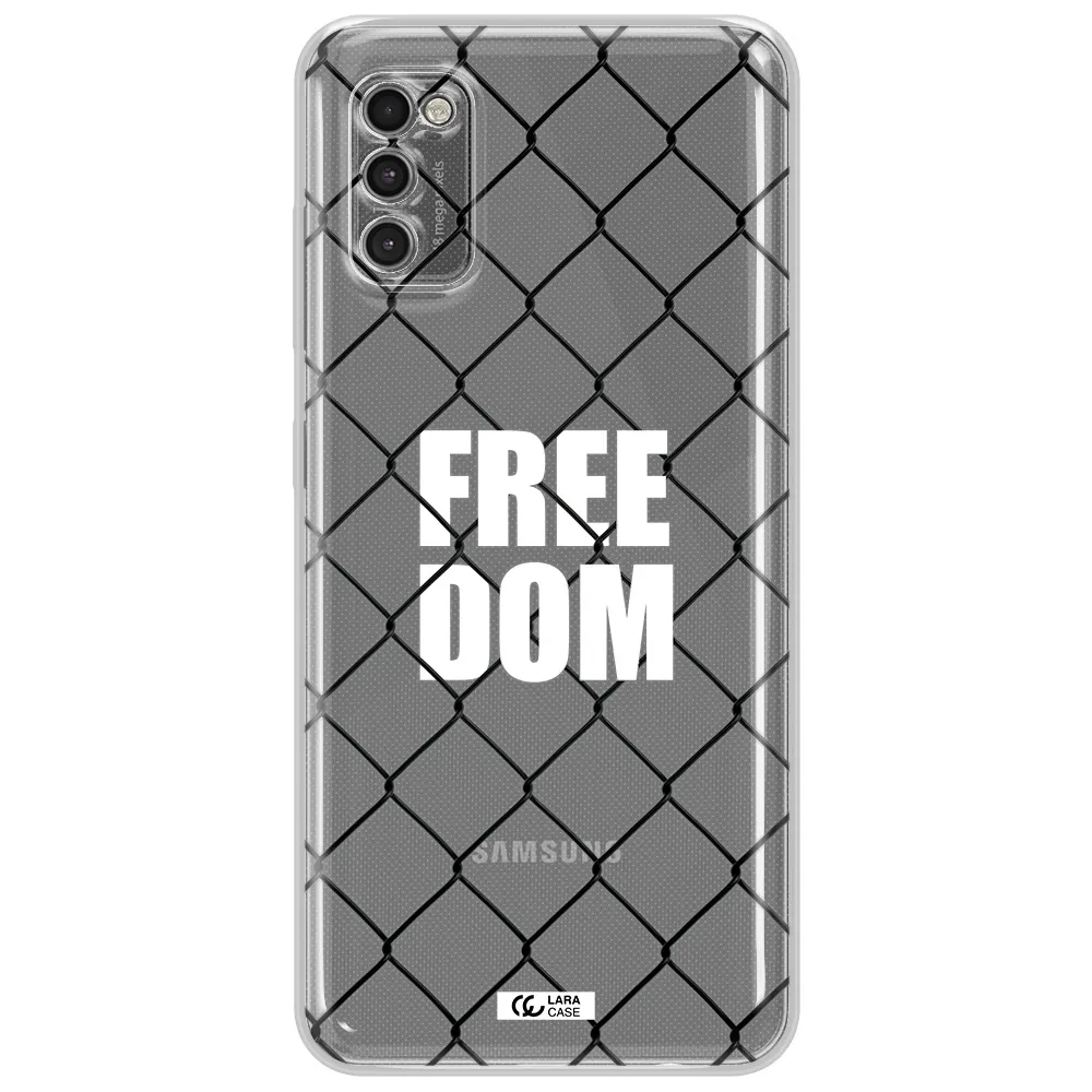 A Close-Up Of A Chain Link Fence Samsung A41 Clear Tpu Case
