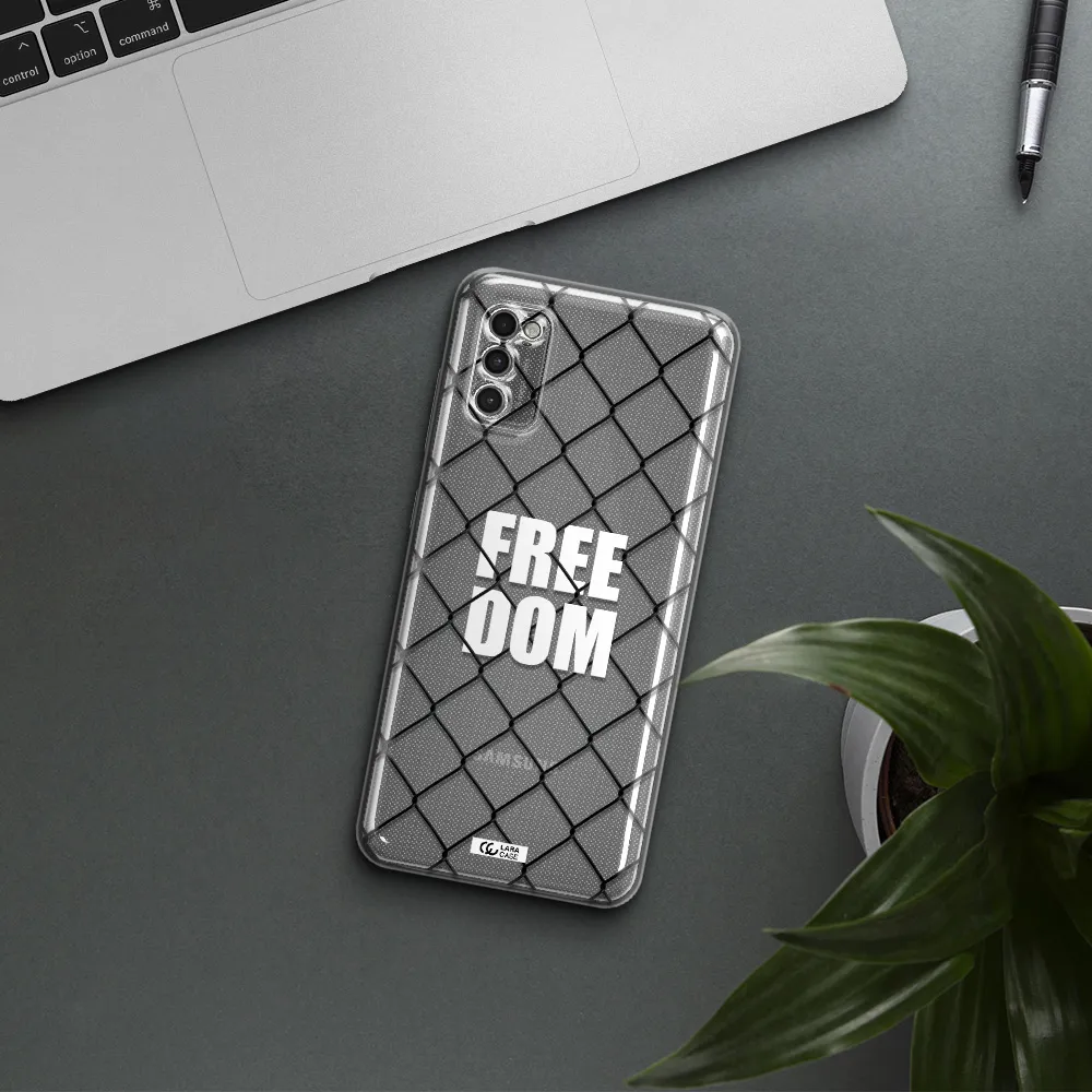 A Close-Up Of A Chain Link Fence Samsung A41 Clear Tpu Case