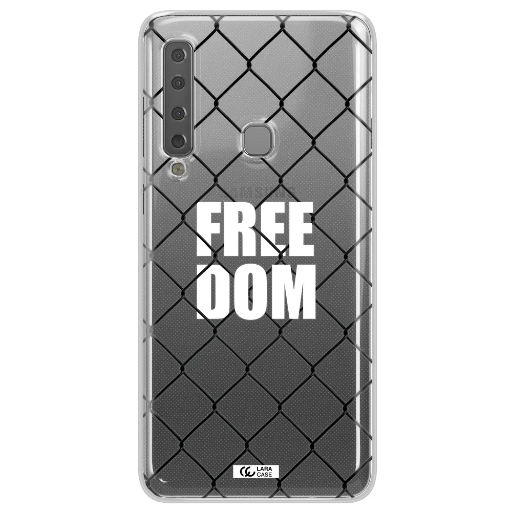 a close-up of a chain link fence Samsung A9 2018 Clear TPU Case