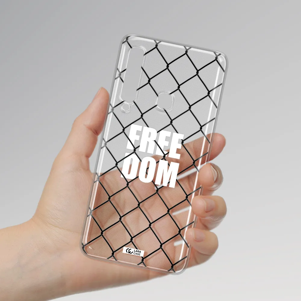 a close-up of a chain link fence Samsung A9 2018 Clear TPU Case
