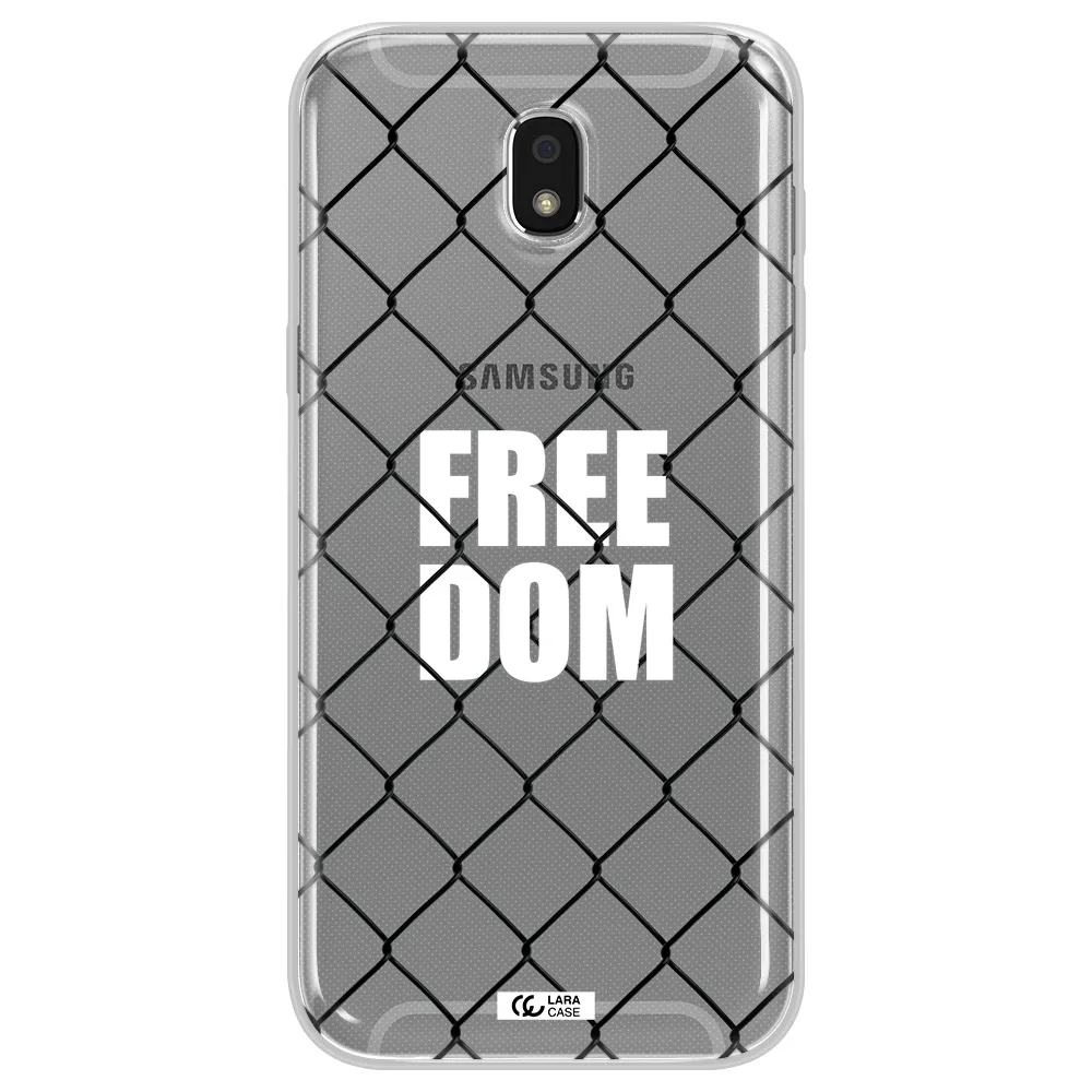 a close-up of a chain link fence Samsung J5 2017 Clear TPU Case