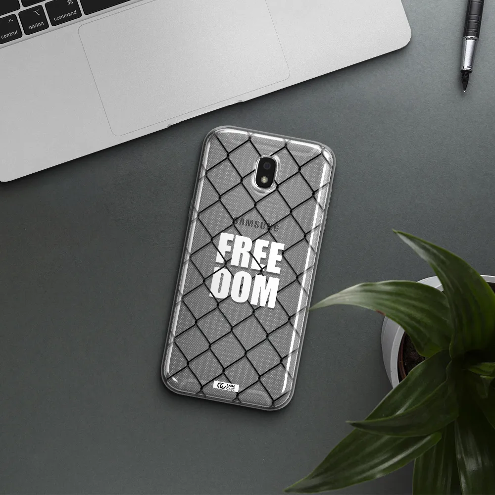 a close-up of a chain link fence Samsung J5 2017 Clear TPU Case