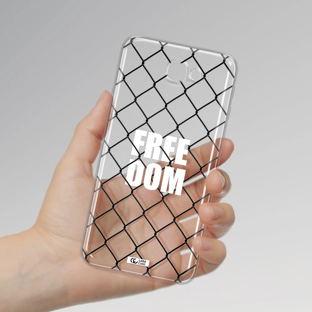 a close-up of a chain link fence Samsung J7 Prim Clear TPU Case