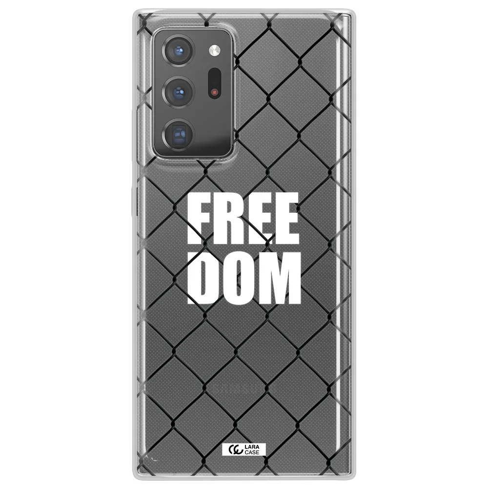 a close-up of a chain link fence Samsung Note 20 Ultra Clear TPU Case
