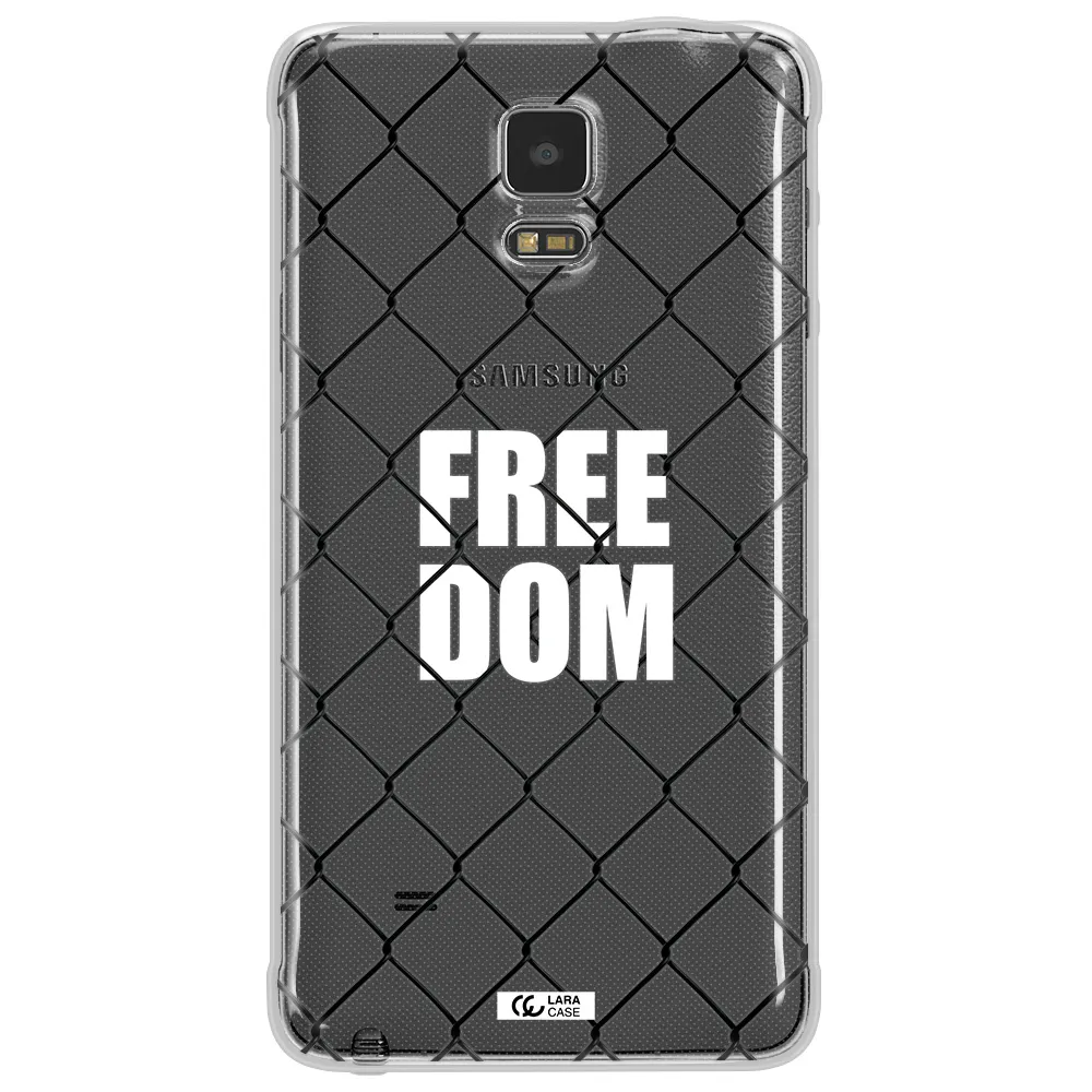 a close-up of a chain link fence Samsung Note 4 Clear TPU Case