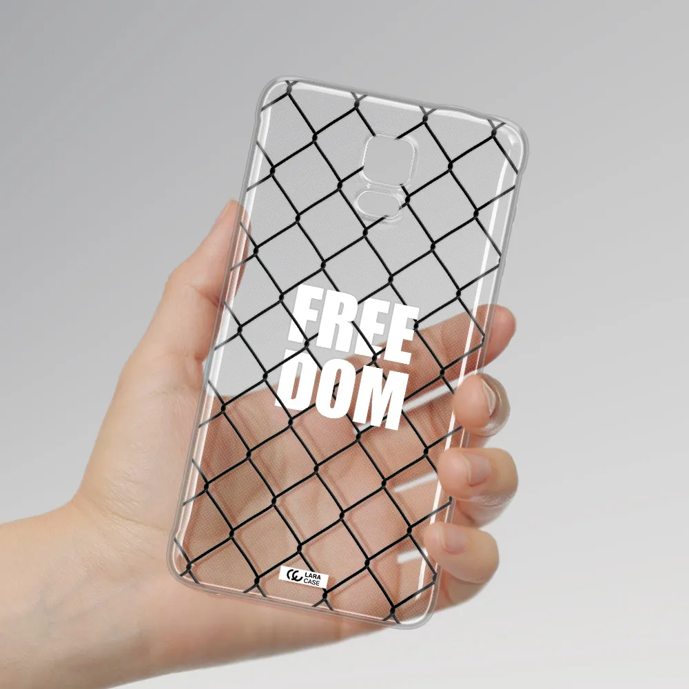 a close-up of a chain link fence Samsung Note 4 Clear TPU Case