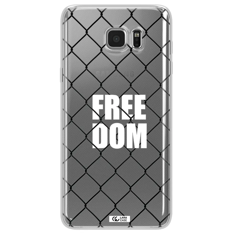 a close-up of a chain link fence Samsung Note 5 Clear TPU Case