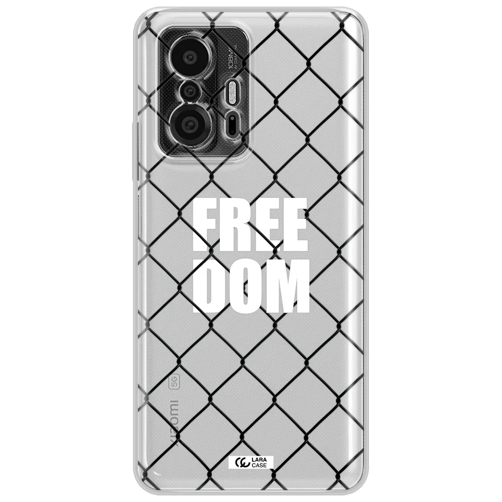 A Close-Up Of A Chain Link Fence Xiaomi 11T Pro Clear Tpu Case