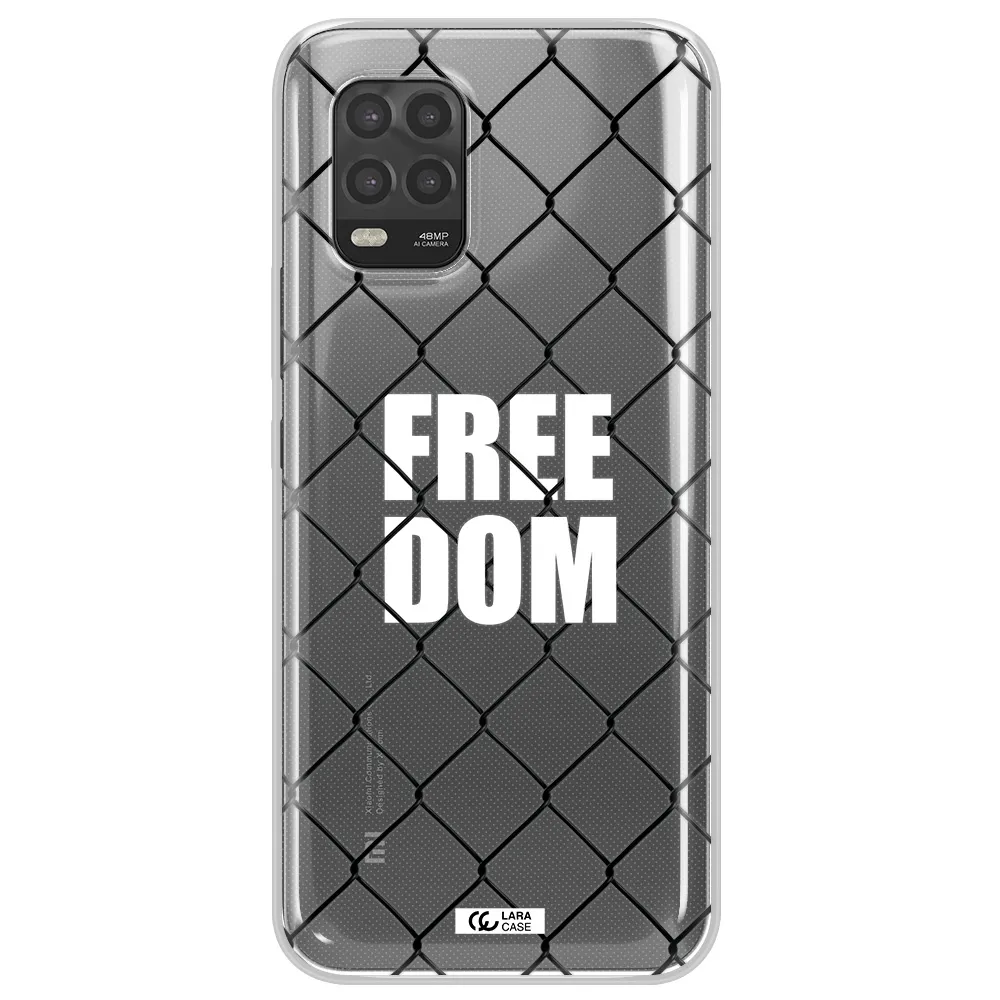 a close-up of a chain link fence Xiaomi Mi 10 Lite Clear TPU Case