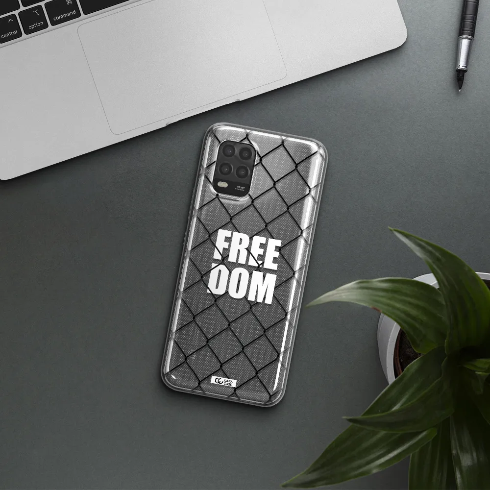 a close-up of a chain link fence Xiaomi Mi 10 Lite Clear TPU Case