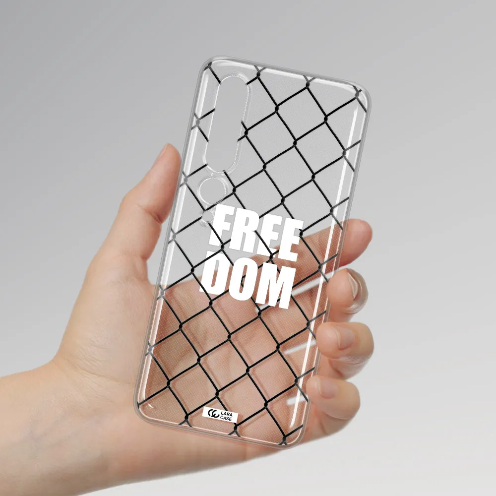 a close-up of a chain link fence Xiaomi Mi 10 Pro Clear TPU Case