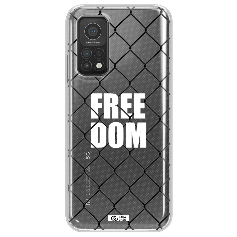 a close-up of a chain link fence Xiaomi Mi 10T Clear TPU Case