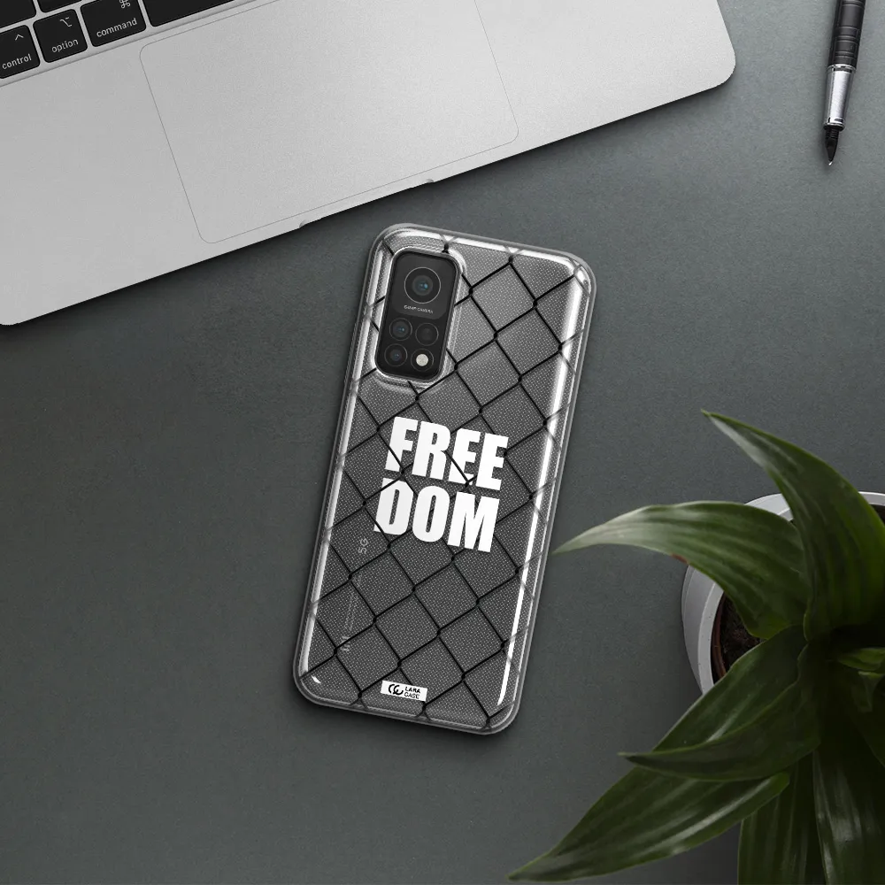 a close-up of a chain link fence Xiaomi Mi 10T Clear TPU Case