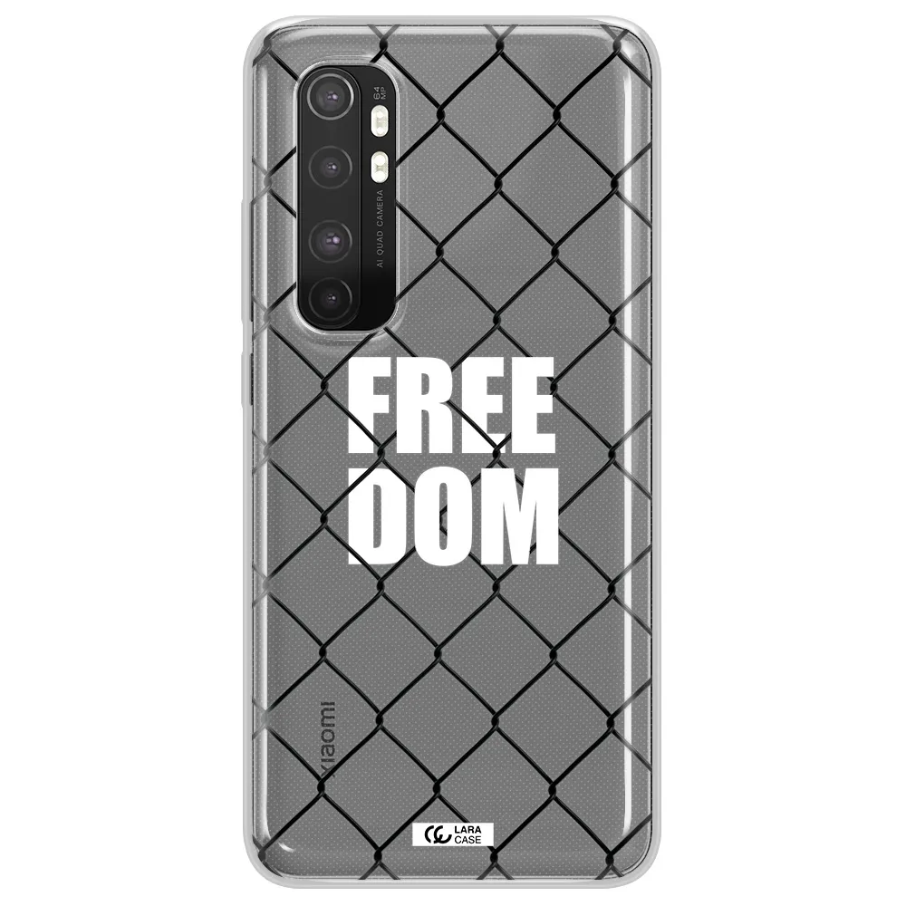 a close-up of a chain link fence Xiaomi Mi Note 10 Lite Clear TPU Case