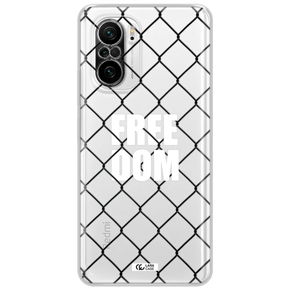 A Close-Up Of A Chain Link Fence Xiaomi Poco F3 Clear Tpu Case