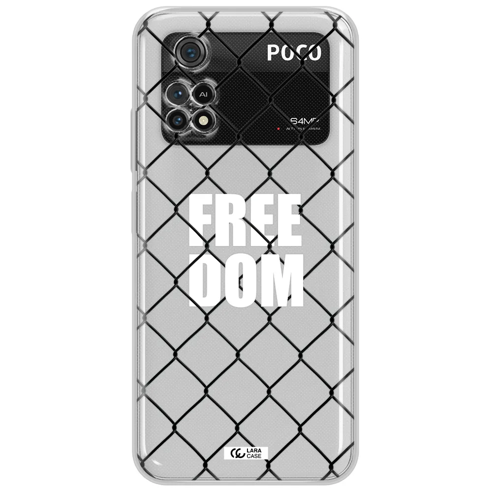 A Close-Up Of A Chain Link Fence Xiaomi Poco M4 Pro 4G Clear Tpu Case