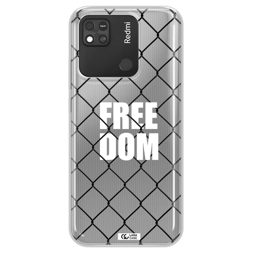 a close-up of a chain link fence Xiaomi Redmi 10A Clear TPU Case