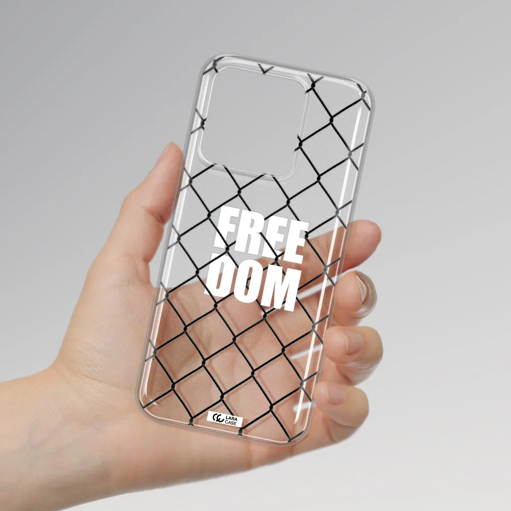 a close-up of a chain link fence Xiaomi Redmi 10A Clear TPU Case