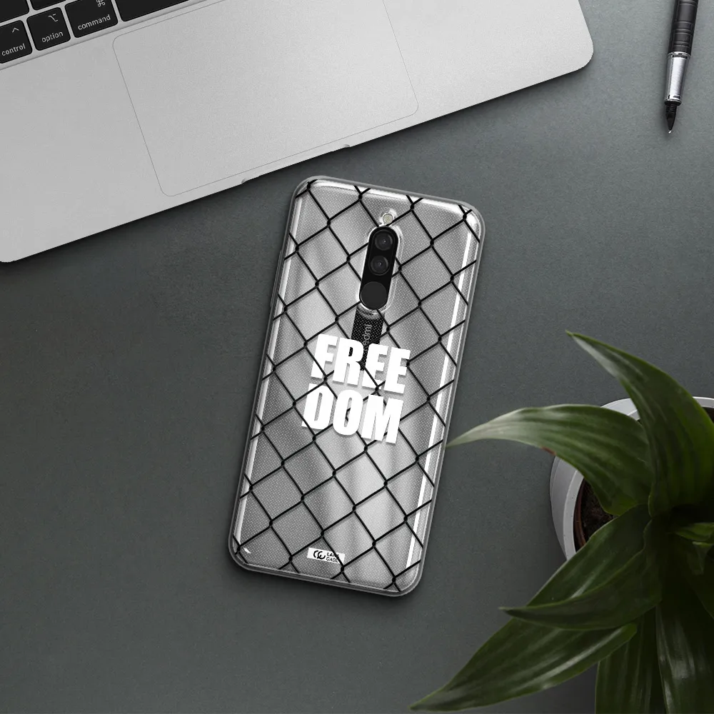 A Close-Up Of A Chain Link Fence Xiaomi Redmi 8 Clear Tpu Case