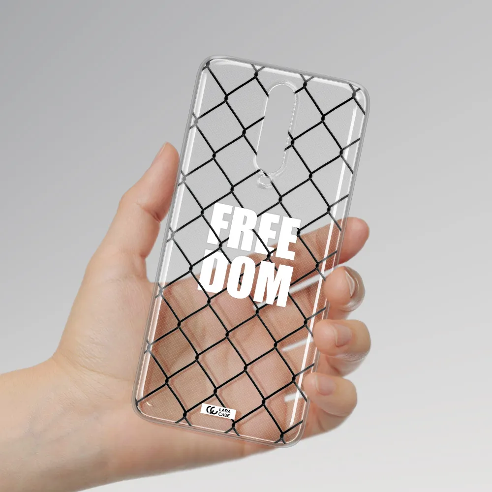 a close-up of a chain link fence Xiaomi Redmi K30 Clear TPU Case