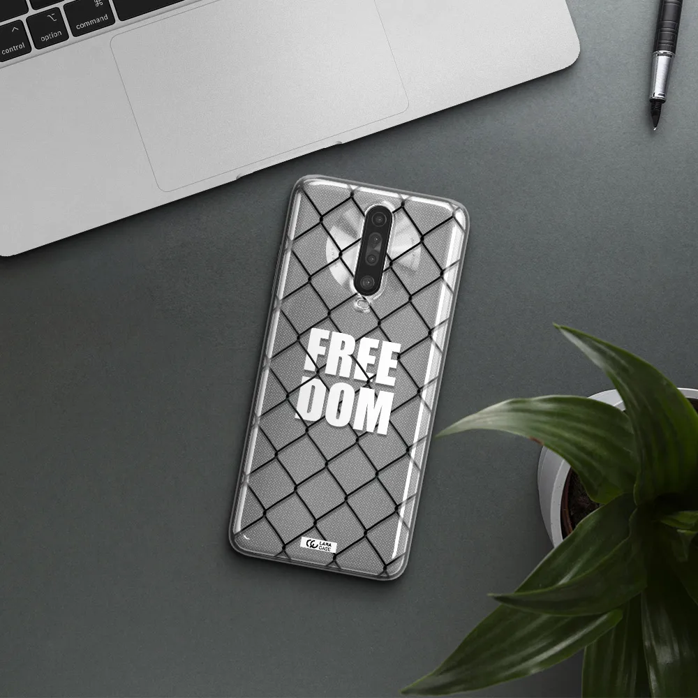 a close-up of a chain link fence Xiaomi Redmi K30 Clear TPU Case