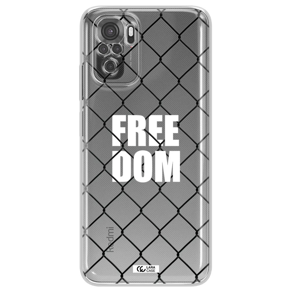 A Close-Up Of A Chain Link Fence Xiaomi Redmi Note 10S Clear Tpu Case