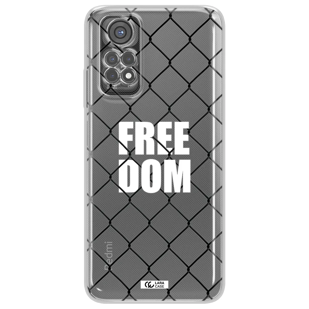A Close-Up Of A Chain Link Fence Xiaomi Redmi Note 11S Clear Tpu Case