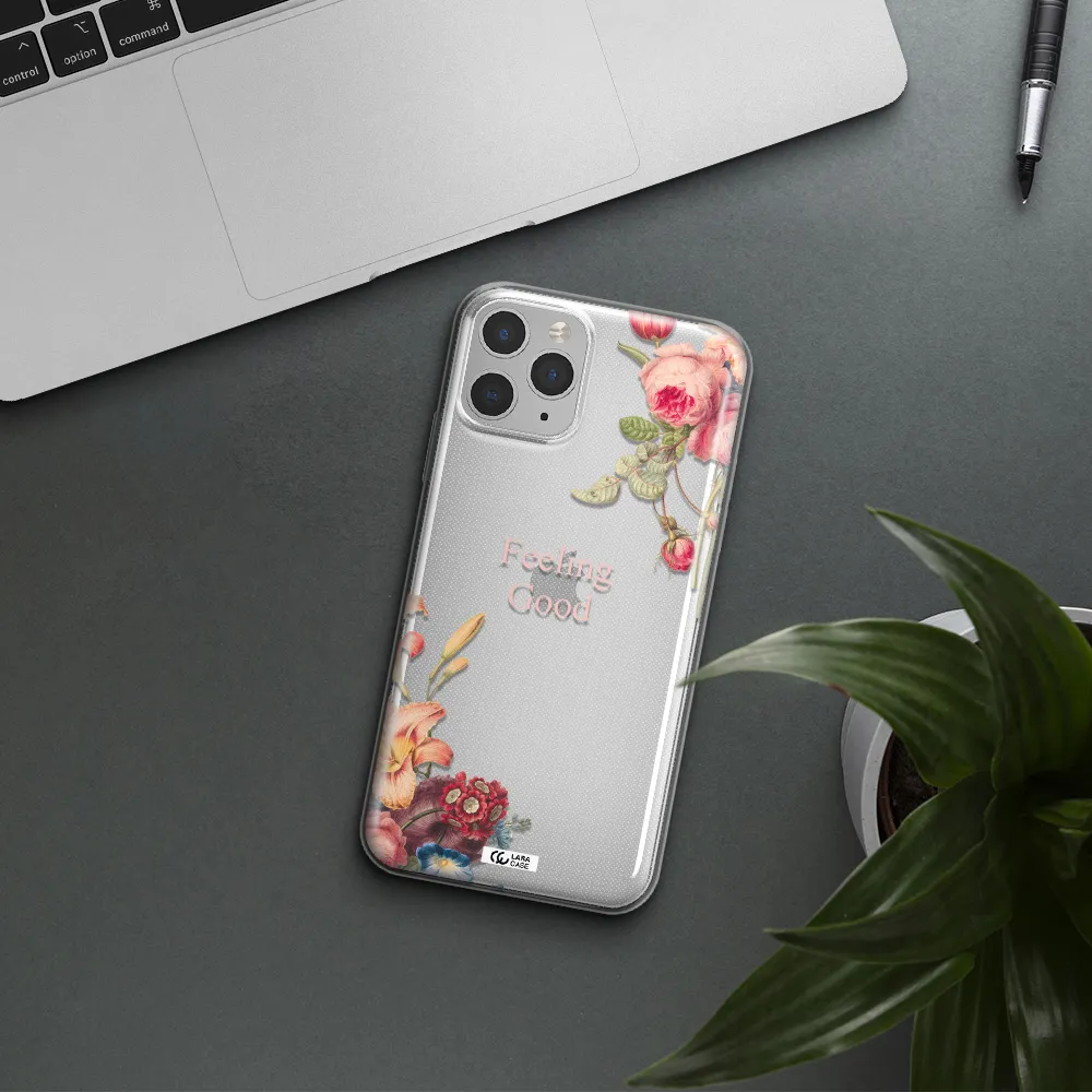 a close-up of flowers Apple iPhone 11 pro Clear TPU Case