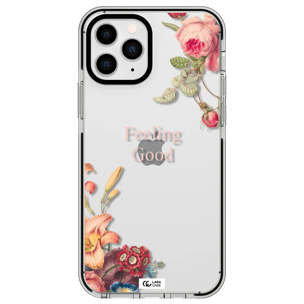 a close-up of flowers Apple iPhone 11 pro impact black border Case