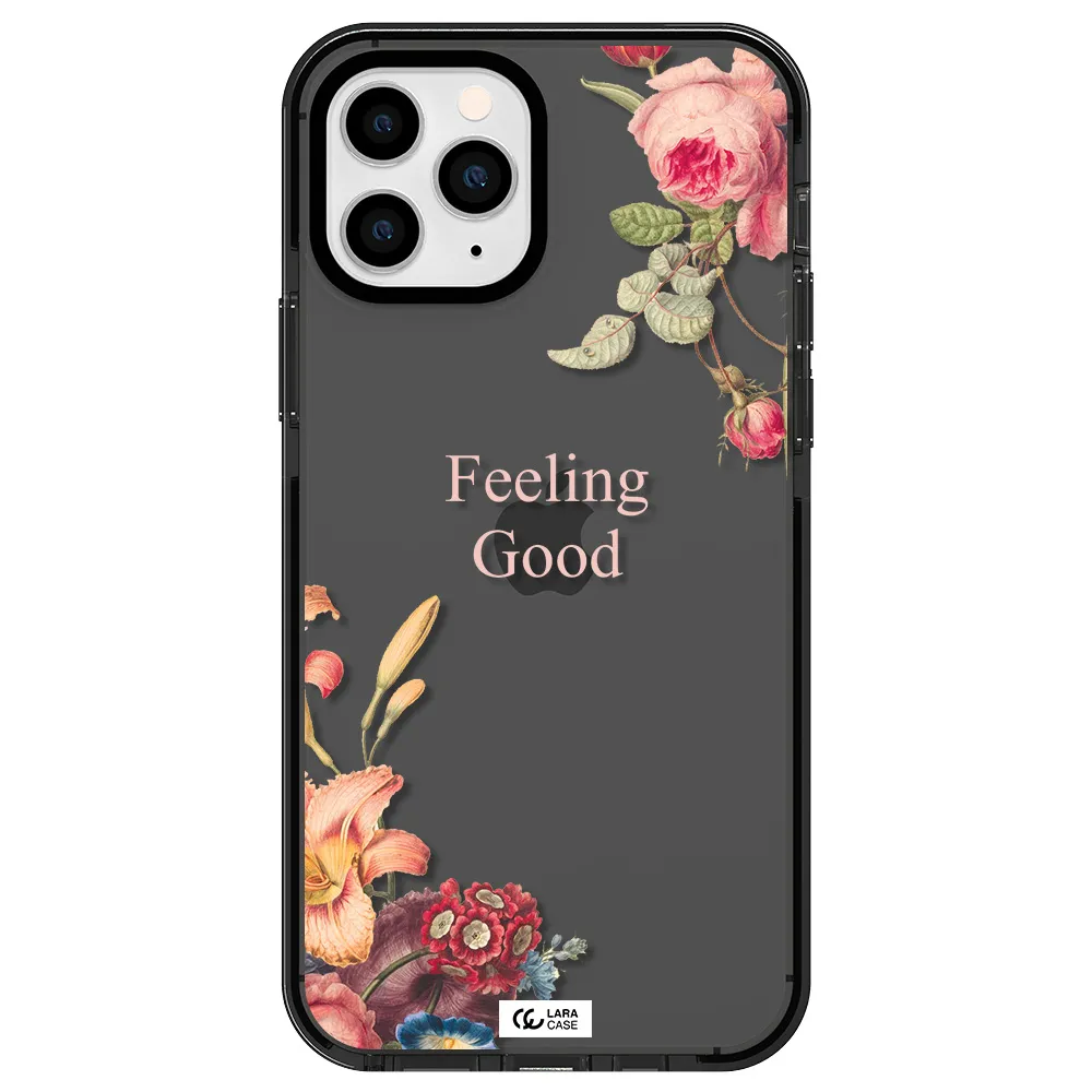 a close-up of flowers Apple iPhone 11 pro max impact Smoke Black Case