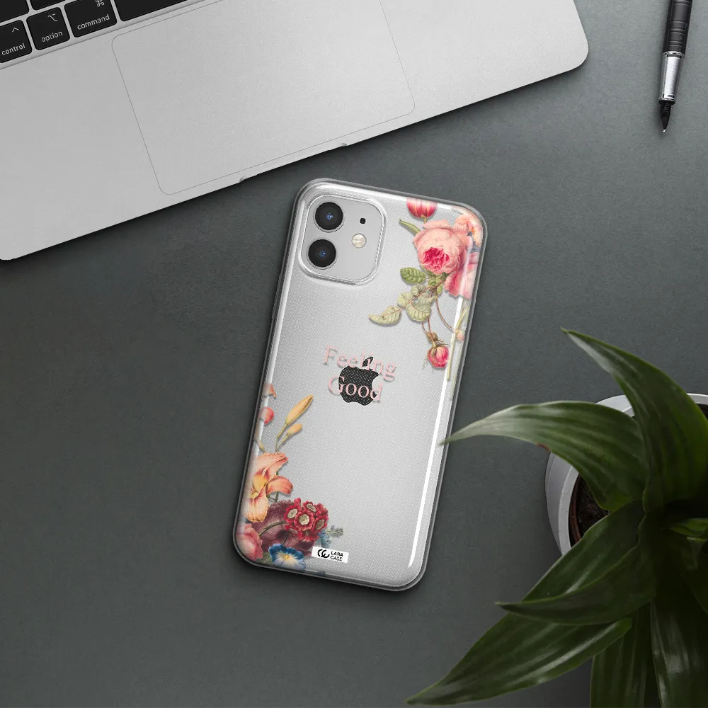 a close-up of flowers Apple iPhone 12 Clear TPU Case