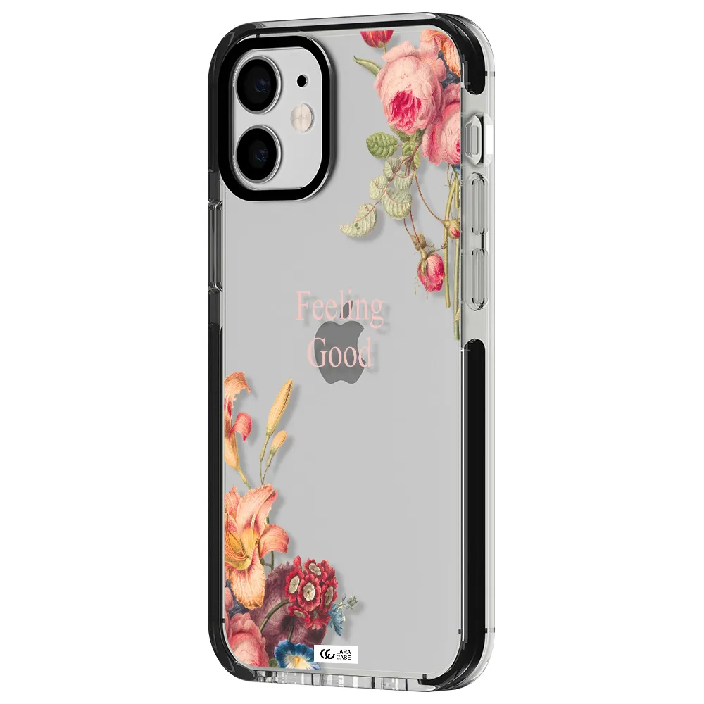 a close-up of flowers Apple iPhone 12 mini impact black border Case