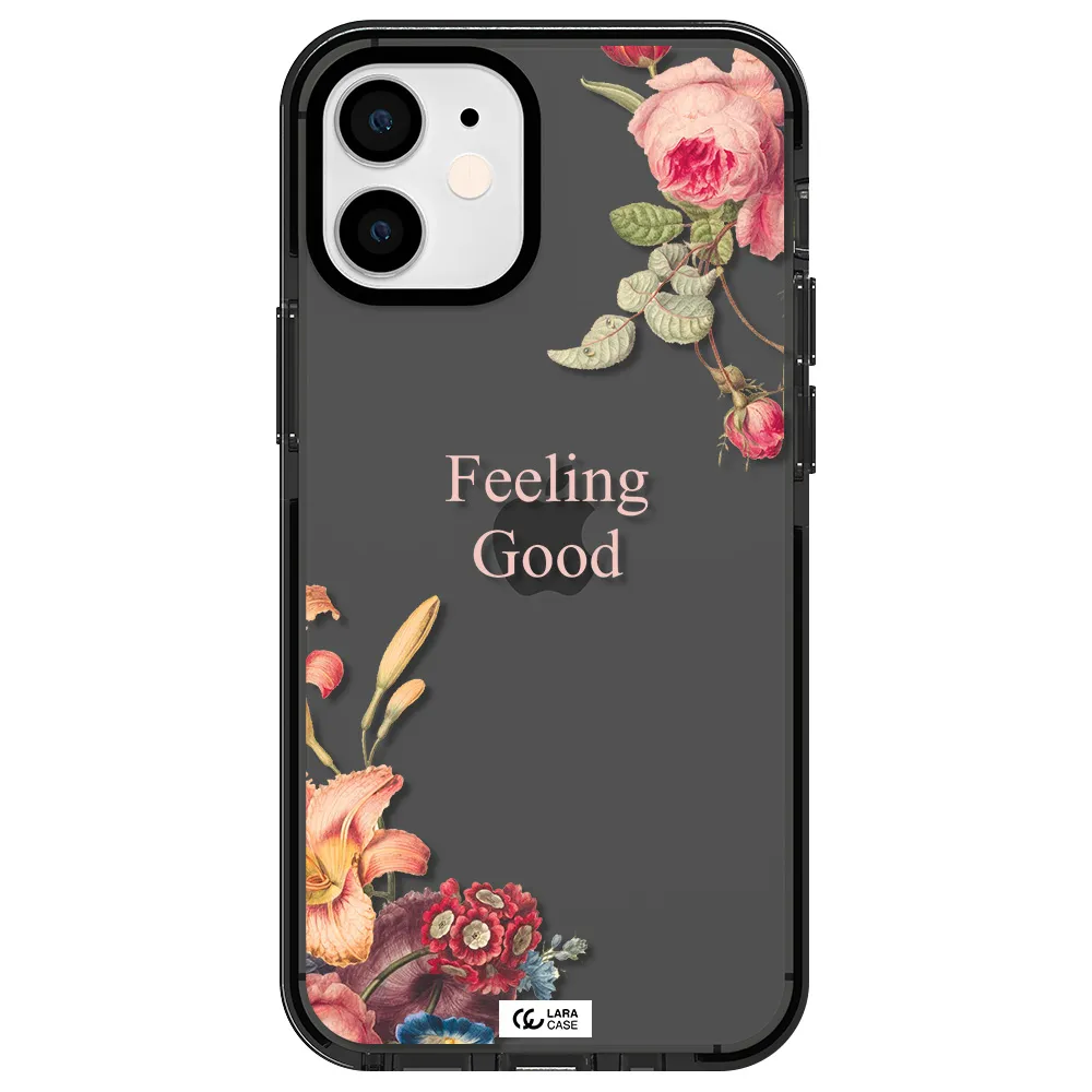 a close-up of flowers Apple iPhone 12 mini impact Smoke Black Case