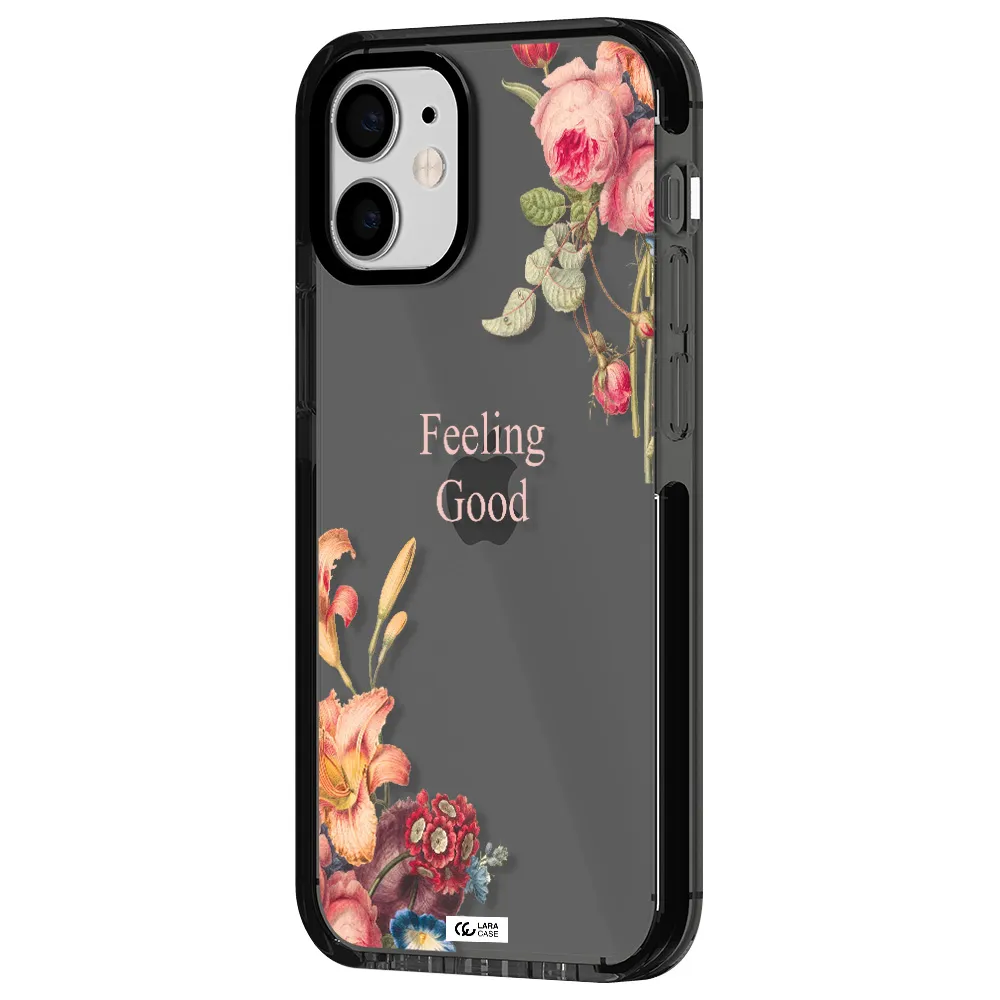 a close-up of flowers Apple iPhone 12 mini impact Smoke Black Case